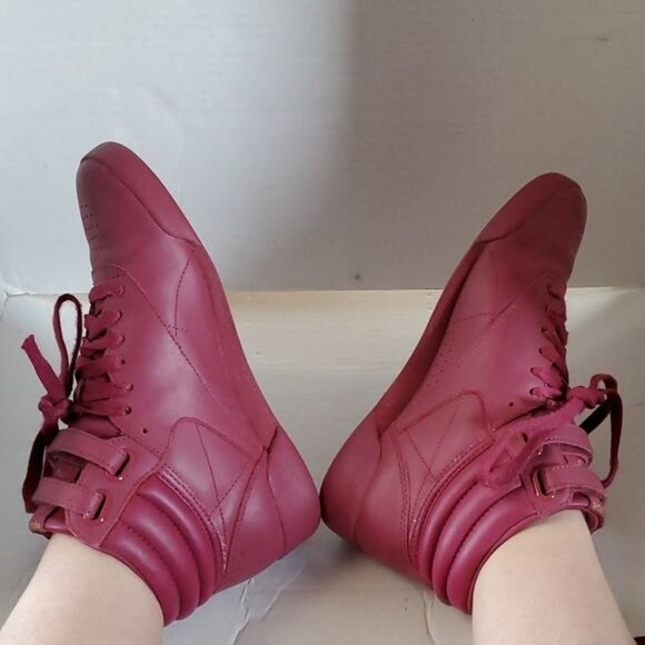 Reebok High Tops Freestyle Hi Grade School Vintage 80's Classic Women's WOMANS 5 - Picture 3 of 14